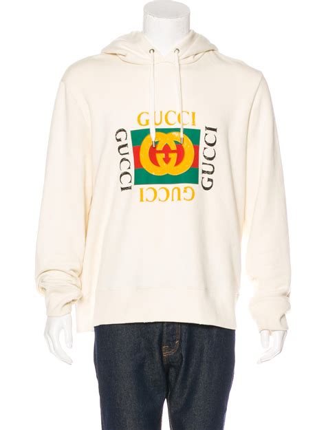 gucci white hoodies|gucci distressed hoodie.